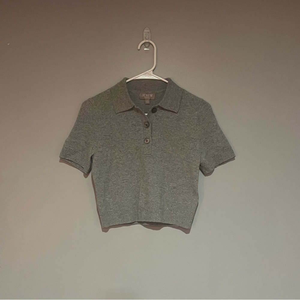 J. Crew - Cashmere cropped sweater-polo